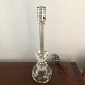 Vintage 1940s 1950s Crystal Boudoir Lamp Beautiful Works Art Deco